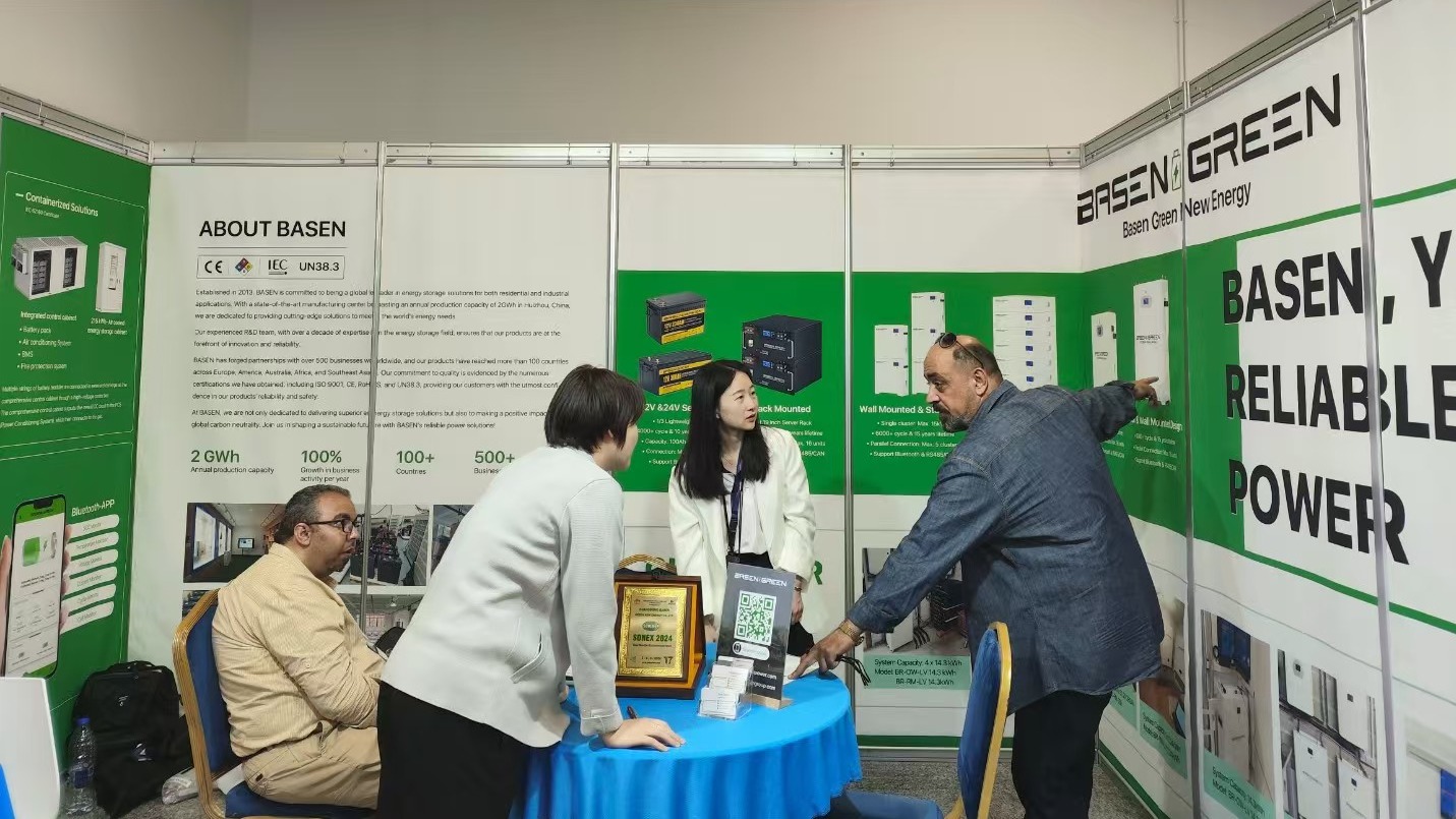 Basengreen Shines at Sonex 2024 Amman Exhibition | Showcasing Cutting-Edge Battery Solutions